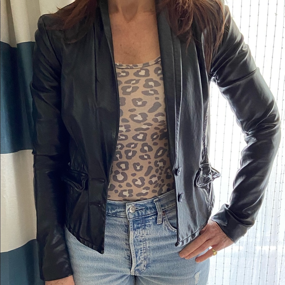 Free People faux leather blazer